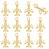 12Pcs Brass Micro Pave Clear Cubic Zirconia Pendants KK-ME0001-52-1