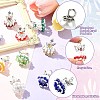 10 Colors Glass Seed Beaded Angel Pendants PALLOY-CJ00089-3