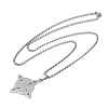 201 Stainless Steel Trinity Knot Wish Knot Pendant Necklaces for Men Women NJEW-K283-36P-2
