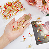 DICOSMETIC 50Pcs Alloy Flower Stud Earring Findings FIND-DC0003-35-3