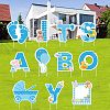 Plastic Yard Signs Display Decorations DIY-WH0248-022-6