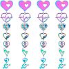 Unicraftale 32Pcs 8 Style  Valentine's Day Ion Plating(IP) 201 Stainless Steel & Alloy Pendants STAS-UN0039-03-1