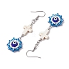 Glass Seed Beads Dangle Earrings EJEW-MZ00219-02-4