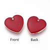 Brass Enamel Pendants KK-Q679-05G-2