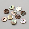 Natural Shell Buttons BUTT-WH0024-041B-1