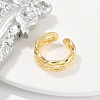 Rack Plating Brass Cuff Rings for Women RJEW-M028-64G-4