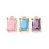 Brass Pave Cubic Zirconia Charms CU-K002-40G-M-1