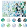 200Pcs 10 Styles Imitation Pearl & Opaque Acrylic Berry Beads OACR-FS0001-96A-1