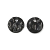 304 Stainless Steel Textured Disc Charms STAS-Q336-11A-B-1