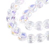 Electroplate Transparent Glass Beads Strands EGLA-N056-01A-13-3