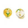 Transparent Glass Enamel Beads GLAA-P078-01A-01-2