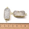 Natural Dyed Quartz Crystal Links Connector Charms G-K189-02LG-02-3