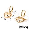 Sweet Cool Minimalist Love Heart Planet Brass Cubic Zirconia Hoop Earrings OC6565-1-1