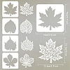 4Pcs 4 Styles Plant Theme PET Hollow Out Drawing Painting Stencils DIY-WH0394-0148-2