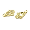 Rack Plating Brass Micro Pave Clear Cubic Zirconia Pendants KK-O017-02D-G-2