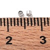 Rhodium Plated 925 Sterling Silver Spacer Tube Beads STER-Z006-01A-P-3