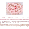 Kissitty 4 Strands 4 Style Natural Rose Quartz Stone Bead Strands G-KS0001-11-16