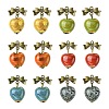 24Pcs 6 Colors Handmade Porcelain Pendants PALLOY-CJ00162-1