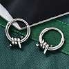 Knot 316 Surgical Stainless Steel Hoop Earrings EJEW-G416-30AS-2