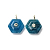 Natural Apatite Pendants G-P588-02G-09-1