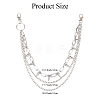 1Pc Aluminum & Alloy Spike Rivets 3 Layer Trousers Chains AJEW-SC0031-17-2