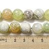 Faceted Natural Fire Crackle Agate Beads Strands G-F447-12mm-N12-5