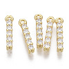 Brass Micro Pave Cubic Zirconia Charms KK-T060-05-I-G-NF-2