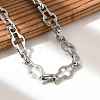 304 Stainless Steel Cross Link Chains Bracelets for Men & Women BJEW-D042-41P-2