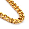 Men's Aluminum & Brass Cuban Link Chain Necklaces NJEW-JN03036-2