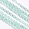 Eco-Friendly Dyed Glass Pearl Round Beads Strands HY-A002-4mm-RB034-1