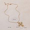 Vintage 304 Stainless Steel with Clear Glass Hollow Cross Pendant Necklaces for Women LS-MR8108-2