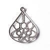 Tarnish Resistant 201 Stainless Steel Filigree Pendants STAS-O092-21-2