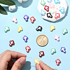 20Pcs 10 Colors Glass Beads Enamel Beads BLOW-SC0001-03-4