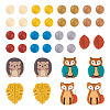 69Pcs 12 Style Food Grade Eco-Friendly Silicone Focal Beads SIL-BT0001-06-2