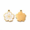 Ion Plating(IP) 304 Stainless Steel Enamel Charms X-STAS-F291-06G-03-1