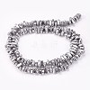 Electroplated Non-magnetic Synthetic Hematite Beads Strands X-G-P367-G08-2