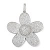 Rack Plating Brass Micro Pave Clear Cubic Zirconia Pendants KK-G515-47P-1