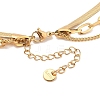 Golden Tone 304 Stainless Steel 3 Layer Necklaces for Women NJEW-A032-03G-02-3