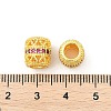 Brass Micro Pave Cubic Zirconia European Beads KK-P297-05G-3