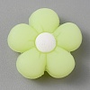 Flower Luminous Silicone Beads SIL-WH0008-37K-1