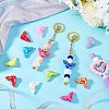 60Pcs 10 Colors AB Color Plated Acrylic Beads PACR-PH0001-11-5