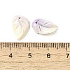 Synthetic Shell Dyed Carved Feather Charms BSHE-H111-02-3