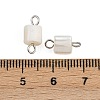 Natural Shell Square Connector Charms STAS-D378-23P-3