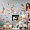 Translucent PVC Self Adhesive Wall Stickers STIC-WH0015-334-3