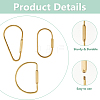6Pcs 3 Styles Brass Screw Clasps FIND-DC0008-01-4