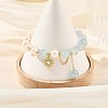 Dyed Natural Quartz Round and Potato Pearl Beaded Bracelets BJEW-JB14466-2