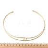 Iron Open Cuff Choker Necklaces for Women NJEW-M085-02G-3