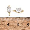SHEGRACE Brass Pave Cubic Zirconia Oval Connector Charms XGRQ2O331-437A-G-3