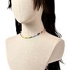 Glass Seed & Glass Pearl Beaded Necklace for Girl Women NJEW-TA00007-3