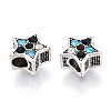 Alloy Rhinestone European Beads FIND-N009-17A-AS-2